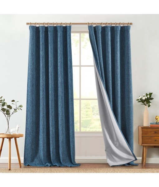 Linen Long Textured Look Curtains